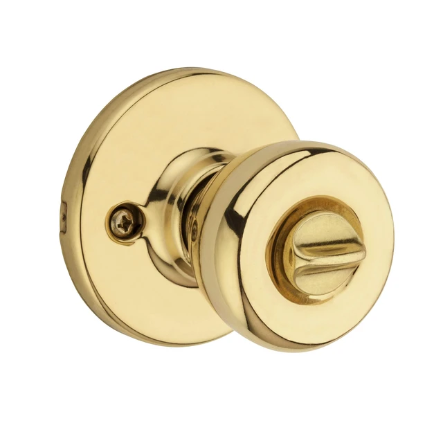 Alt view image 2 of 4 - 400T-3SV1 Tylo Knob Entry Door Lock SmartKey with New Chassis with 6AL Latch and RCS Strike Bright Brass Finish