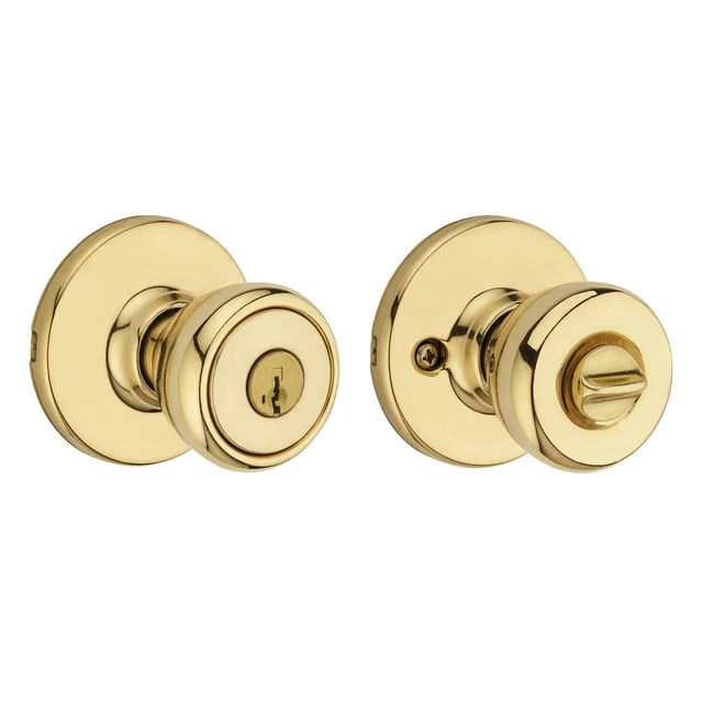 Alt view image 3 of 4 - 400T-3SV1 Tylo Knob Entry Door Lock SmartKey with New Chassis with 6AL Latch and RCS Strike Bright Brass Finish