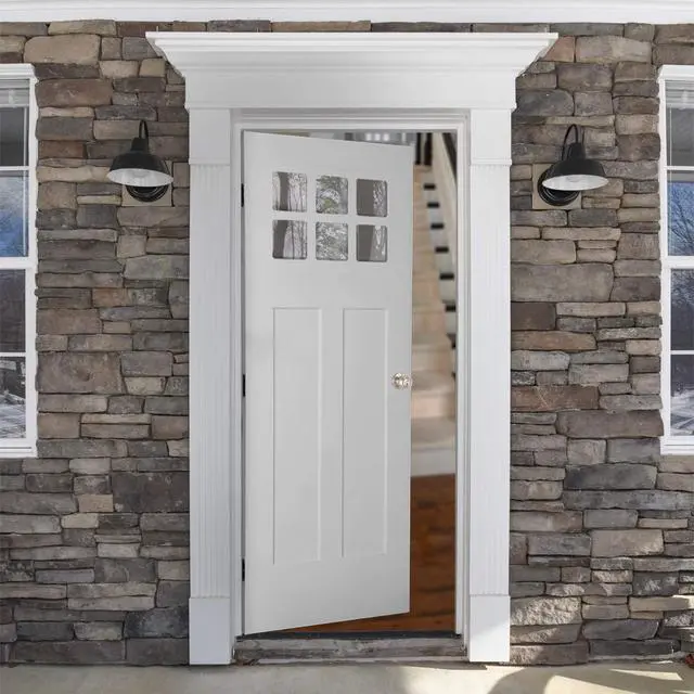 Alt view image 6 of 6 - Exterior Door Knob With Lock, Coastal, Easy to Install, 2 Keys, Satin Nickel