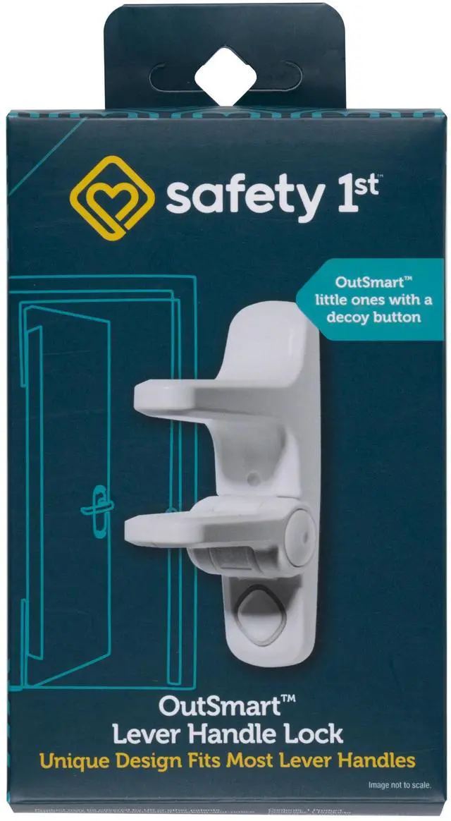 Main image of OutSmart Child Proof Door Lever Lock, White, 1 Count