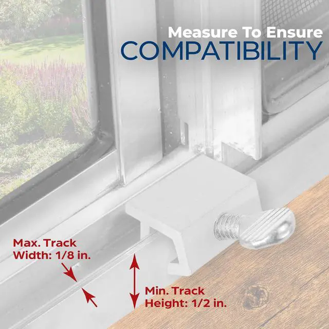 Alt view image 2 of 5 - Sliding Window Security Lock for 1/8 in. Rail, Aluminum (4 Pack)