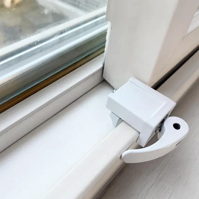 Alt view image 2 of 5 - Prime-Line Sliding Window Lock for Vinyl Windows, White, Diecast, 2 Pack | Easy Installation, Keeps Windows Securely Closed, Diecast Construction