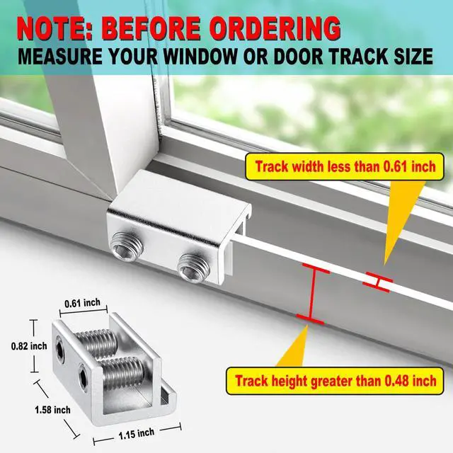Alt view image 4 of 7 - Window Locks Security, Anti-Fall Aluminum Window Stopper (4 Sets) | Window Locks for Up and Down Windows & Horizontal Windows, Sturdy Sliding Window Locks Protect Your Family and Pets