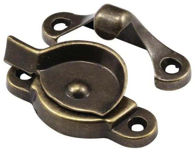 Main image of F 2653 Diecast Cam Action Window Sash Lock with Alignment Lugs, Mounting Holes 1-3/4 In. on Center, Antique Brass (Single Pack)