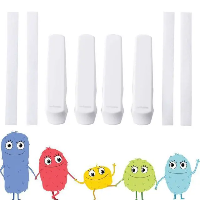 Alt view image 6 of 6 - Window & Door Wedge Locks for Baby Proofing: Child Proof Window Locks - 4 Pack - White