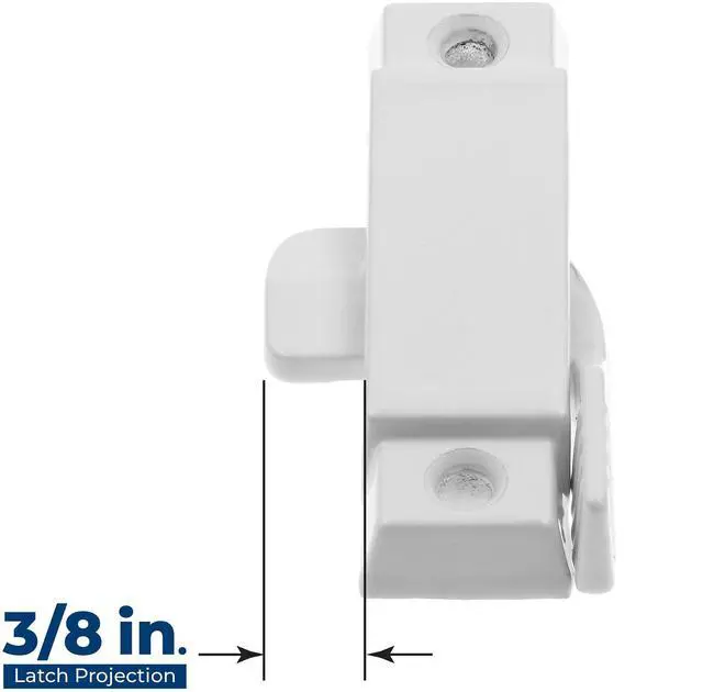 Alt view image 2 of 7 - F 2590 Sash Lock for Vertical and Horizontal Sliding Windows Replace Broken Sash Locks for Additional Home Security, 2-1/4 Mounting Hole Centers, White Diecast (Single Pack)