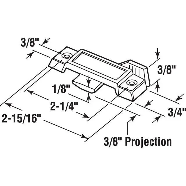 Alt view image 6 of 7 - F 2590 Sash Lock for Vertical and Horizontal Sliding Windows Replace Broken Sash Locks for Additional Home Security, 2-1/4 Mounting Hole Centers, White Diecast (Single Pack)