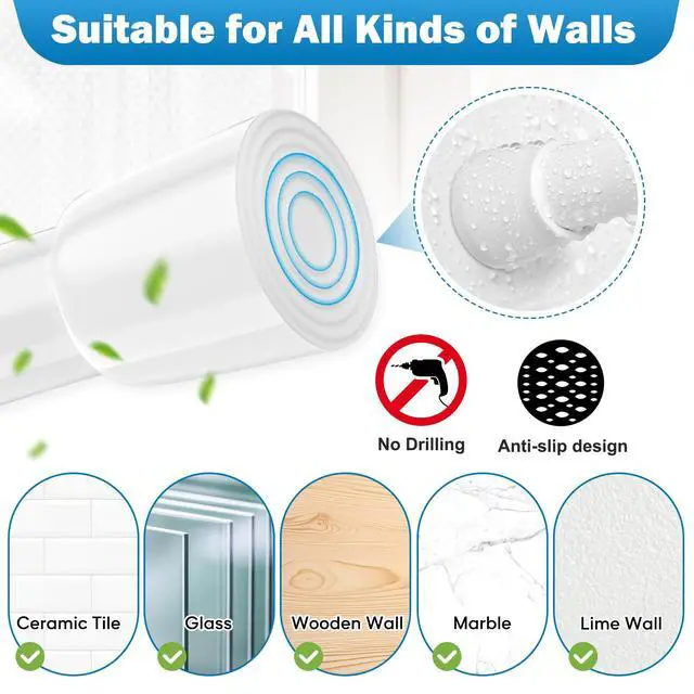 Alt view image 6 of 7 - 1Pack Window Security Bar Adjustable Sliding Lock Security Stick for Rubber Tips, Adjustable Sliding Glass Door Lock Bars 15.7''-27.5'' Tension Rods 1.2'' Diameter Window Safety Lock Bar