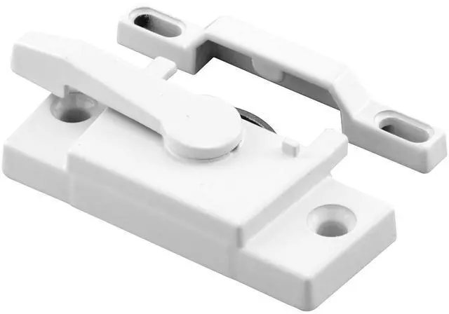 Main image of F 2744 Sash Lock, Single Unit, White Diecast Construction, White Powder Coat w/ Enamel Finish, Designed for both Single & Double Hung Windows (Single Pack)