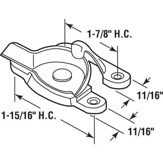 Alt view image 2 of 4 - Window Sash Lock | Mounting Holes 1-3/4 Inch on Center, Single Pack