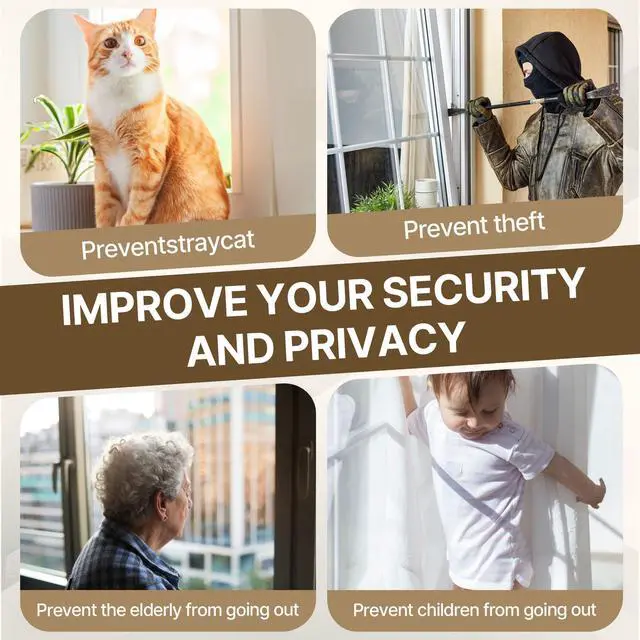 Alt view image 5 of 7 - 4 Pcs Window Locks, Replacement Window Locks, Sliding Window Sash Locks, Durable White Cam Locks for Single and Double-Hung Windows, Secure Vertical and Horizontal Sliding Window Installation