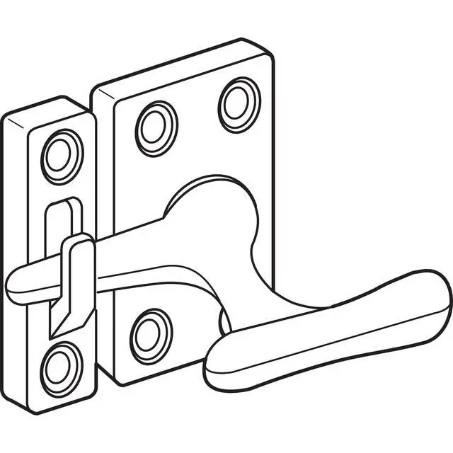 Alt view image 3 of 5 - H 3683 1-7/8 In. Diecast and Steel Antique Brass Casement Window Sash Lock (Single Pack)