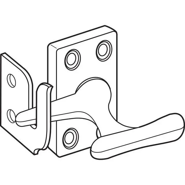 Alt view image 4 of 5 - H 3683 1-7/8 In. Diecast and Steel Antique Brass Casement Window Sash Lock (Single Pack)