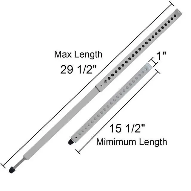 Alt view image 6 of 6 - Adjustable Window Security Bar, Patio Door Lock - Sturdy Steel, Extends from 15 1/2" to 29 1/2"