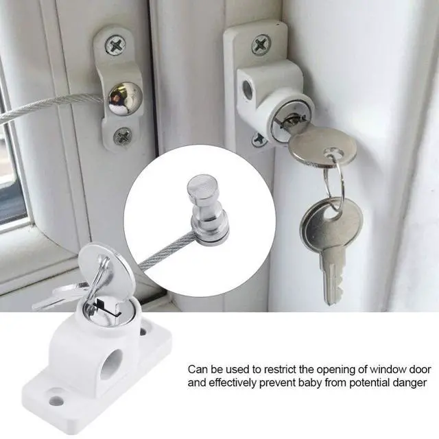 Alt view image 2 of 6 - Child Window Restrictor Casement Security Lock (2 Pack) | Kids Prevent Children Falling Window Lock Baby Protection