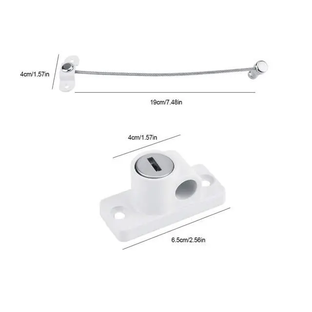 Alt view image 3 of 6 - Child Window Restrictor Casement Security Lock (2 Pack) | Kids Prevent Children Falling Window Lock Baby Protection
