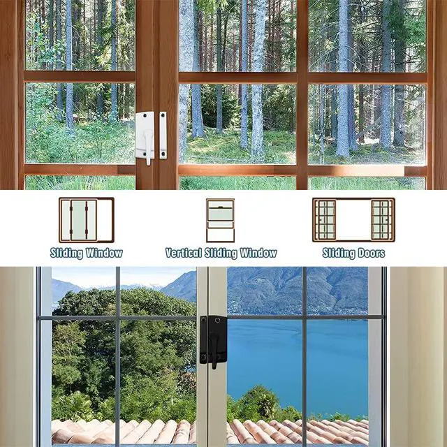 Alt view image 3 of 7 - Sliding Window Sash Locks White 2 Pack Cam Sash Locks for Double Hung Window Latch Lock Security Vinyl Window Sash Lock and Keeper Replacement for Vertical and Horizontal Sliding Windows