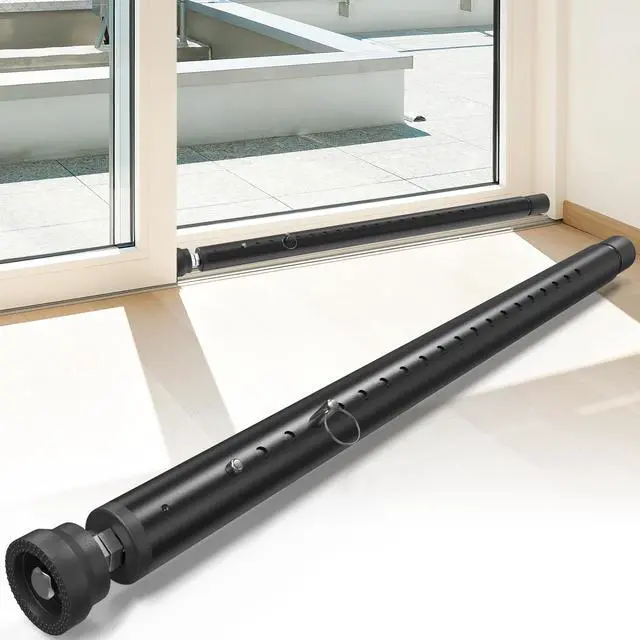 Main image of Sliding Door Security Bar,Window Inside Security Bar,17-50 Inch Adjustable Patio Glass Door/Window Lock Bar for Burglar Prevention/Child Safety,Window Stopper for Sliding/Vertical Windows - Black-1Pcs