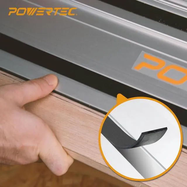 Alt view image 4 of 7 - Track Saw Guide Rail Slide Strip, 55" Sliding Guard for POWERTEC Guide Rails, 1PK (71911)