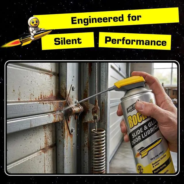 Alt view image 6 of 7 - Slide & Glide Silicone Door Lubricant Spray, 13.5oz | 100% Silicone Lubricant Sliding Door Tracks, Hinges & Rollers, Fast-Drying, Non-Sticky, Stops Squeaks & Protects Against Rust