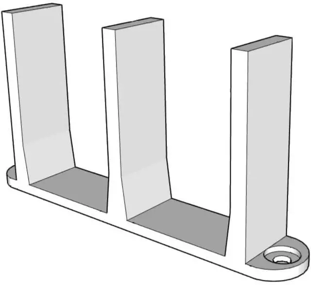 Main image of Sliding Closet Door Floor Guide Bracket | Universal Fit for 1-3/8" Width Bypass Doors (Single Unit, White)