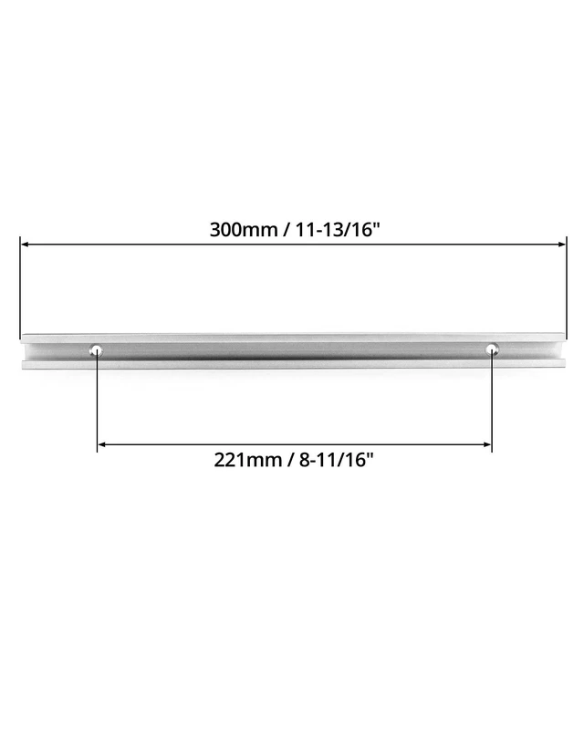 Alt view image 4 of 7 - Aluminum T Track, 2 Pack 12 Inch Universal Double Cut Profile T Track, with Predrilled Mounting Holes and Screws, Woodworking and Fixtures, for Drill Press Table, Router Table