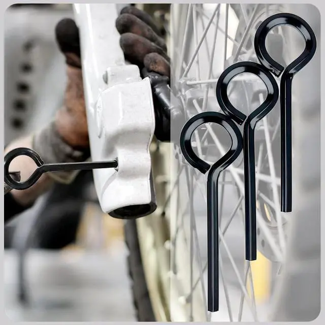 Alt view image 3 of 7 - 10 Pack 5/32 inch Standard Hex Dogging Key with Full Loop, Black Hex Dogging Key, Allen Key Sets Wrench Fit on Keychain Push Bar Panic Exit Device Key, Solid Metal