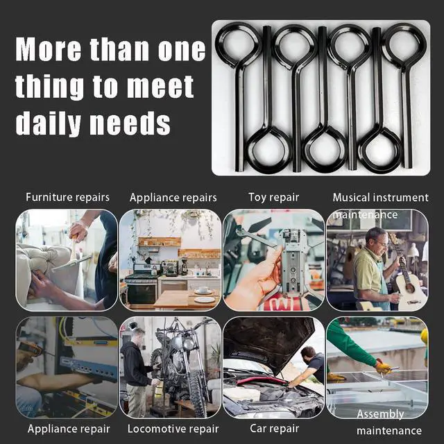Alt view image 6 of 7 - 10 Pack 5/32 inch Standard Hex Dogging Key with Full Loop, Black Hex Dogging Key, Allen Key Sets Wrench Fit on Keychain Push Bar Panic Exit Device Key, Solid Metal