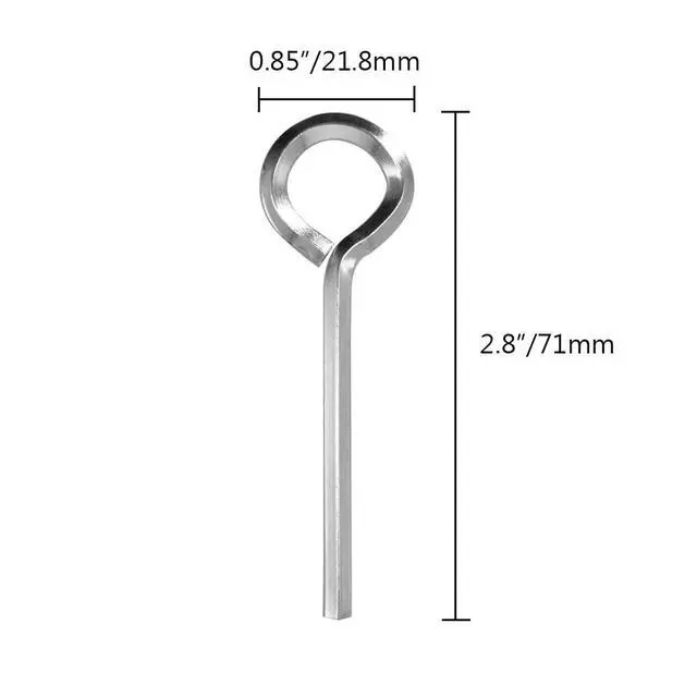 Alt view image 2 of 6 - 5/32 inch Standard Hex Dogging Key Allen Wrench Door Key for Push Bar Panic Exit Devices - 6 Pack