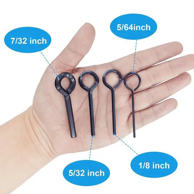 Alt view image 6 of 6 - 12 PCS Black Standard Hex Dogging Key with Full Loop(5/64in,1/8 inch, 5/32 inch, 7/32 inch), Metal Allen Wrench Set Door Key for Push Bar Panic Exit Device Panic Exit Equipment