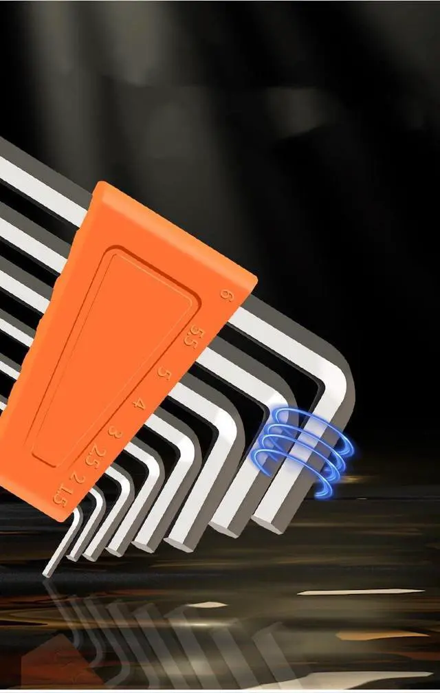 Alt view image 5 of 7 - Hex Key Set, 8-Piece Metric Allen Wrench 1.5-6mm | Chrome Vanadium Steel, L-Shaped, For Furniture Bike Electronics Repair