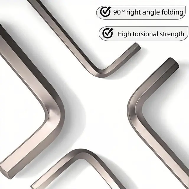 Alt view image 5 of 7 - 10pc Metric Hex Key Set - Professional Grade Cr-V Steel, Rust-Resistant, Keyring Design | Fits Bike, Furniture, Auto Repair | 1.5-10mm (1.5,2,2.5,3,3.5,4,5,6,8,10mm)