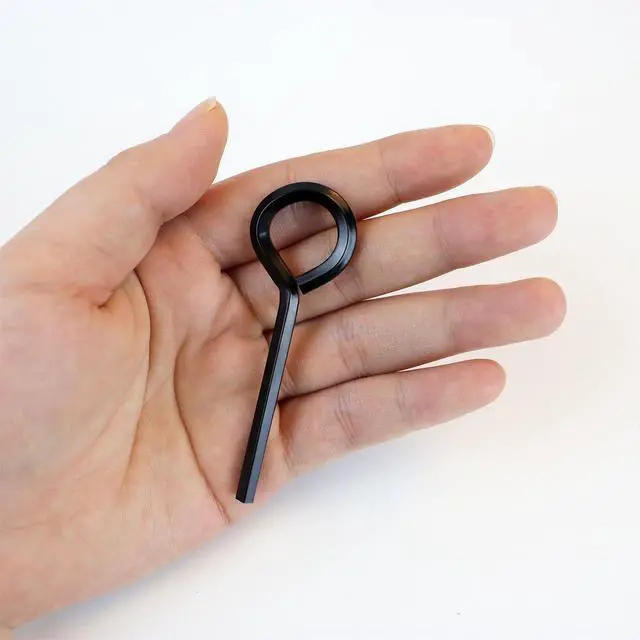 Alt view image 5 of 7 - 6 Pack Allen Wrench Hex Key for Push Bar Door Panic Exit Devices 5/32 Inch Standard Hex Dogging Key with Full Loop Hex Key Keychain Set Solid Metal Hex Keys Wrench (Black)