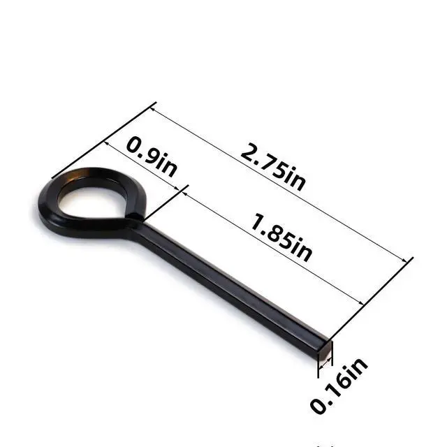 Alt view image 6 of 7 - 6 Pack Allen Wrench Hex Key for Push Bar Door Panic Exit Devices 5/32 Inch Standard Hex Dogging Key with Full Loop Hex Key Keychain Set Solid Metal Hex Keys Wrench (Black)