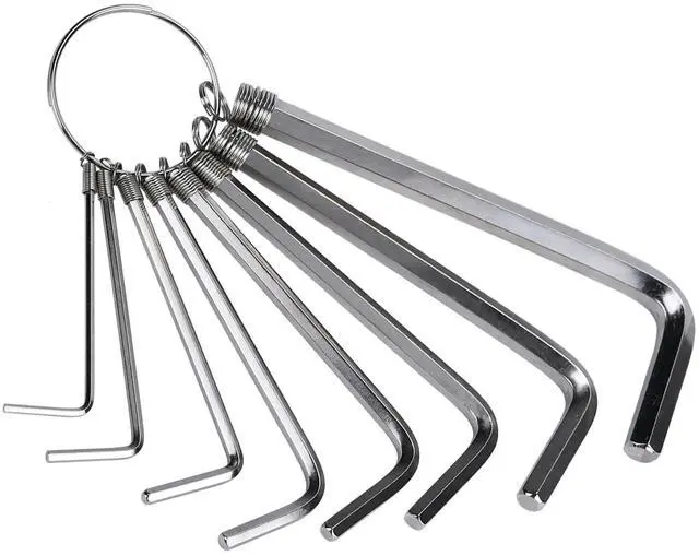 Main image of 8 in 1 Metric Hex Key Set, Keychain Allen Wrench Bike Repair Tool, Portable Hex Head Socket Screw, Rust-Resistant, Keyring Design, Fits 1.5mm, 2mm, 2.5mm, 3mm, 3.5mm, 4mm, 5mm, 6mm