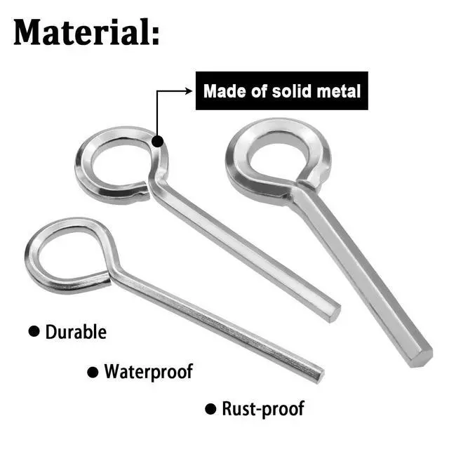 Alt view image 4 of 5 - 15PCS 1/8 Standard Hex Dogging Key with Full LoopBlack,Metal Wrench Door Key for Push Bar Panic Exit Devices