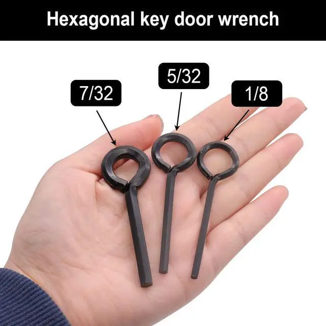 Alt view image 5 of 5 - 15PCS 1/8 Standard Hex Dogging Key with Full LoopBlack,Metal Wrench Door Key for Push Bar Panic Exit Devices