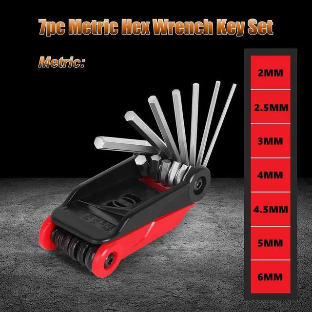 Alt view image 3 of 7 - 14PCS Folding Allen Wrench Sets, Metric and SAE Allen Key Set, METRIC 2mm, 2.5mm, 3mm, 4mm, 4.5mm, 5mm, 6mm. SAE 5/64, 3/32, 1/8, 5/32, 3/16, 7/32, 1/4"