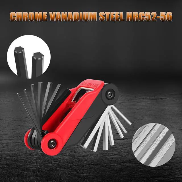Alt view image 5 of 7 - 14PCS Folding Allen Wrench Sets, Metric and SAE Allen Key Set, METRIC 2mm, 2.5mm, 3mm, 4mm, 4.5mm, 5mm, 6mm. SAE 5/64, 3/32, 1/8, 5/32, 3/16, 7/32, 1/4"