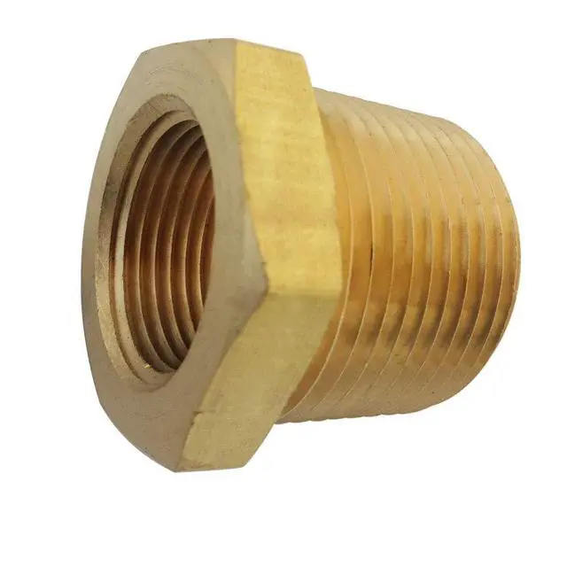 Alt view image 4 of 6 - 1/2" NPT Male x 1/4" NPT Female Brass Bushing Reducer Reducing Pipe Adapter Fitting 5pcs 1200 PSI