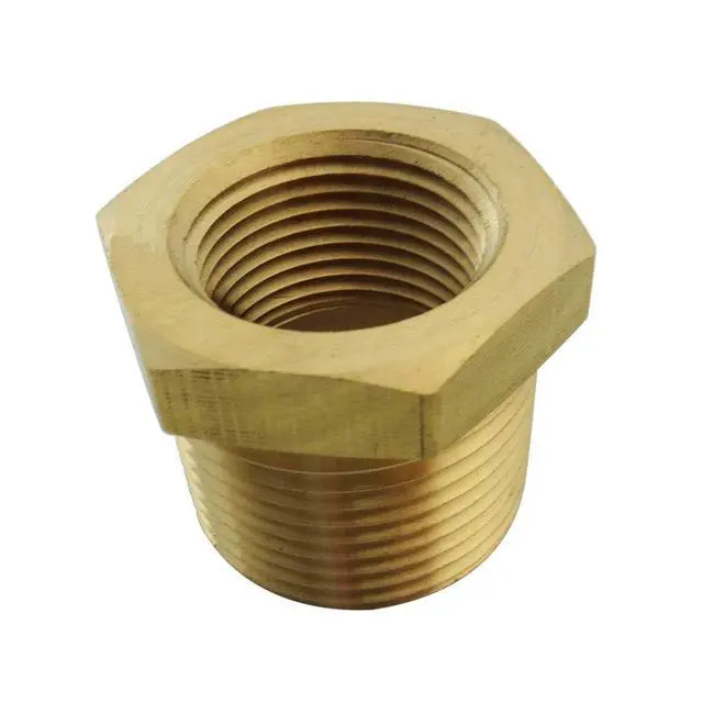 Alt view image 6 of 6 - 1/2" NPT Male x 1/4" NPT Female Brass Bushing Reducer Reducing Pipe Adapter Fitting 5pcs 1200 PSI