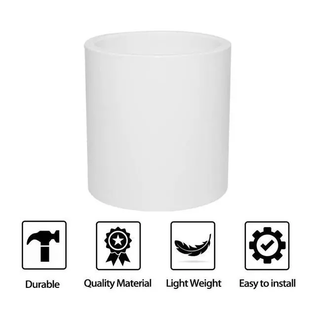 Alt view image 4 of 6 - 5PCS 2" PVC Pipe Coupling Slip (Socket x Socket) SCH40 White | Connector Adapter Pipe Fitting