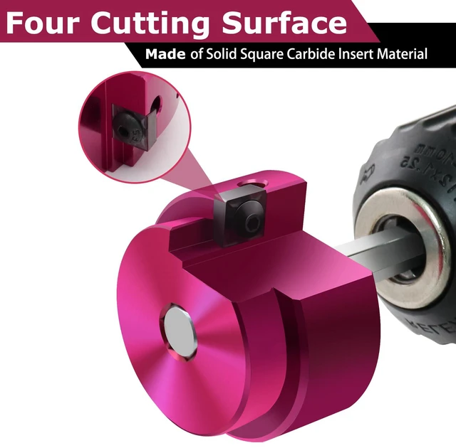 Alt view image 4 of 7 - PVC Fitting Saver 1 1/2 Inch Head,PVC Pipe Reamer Socket Saver PVC Reamer Plastic Pipe Fitting Reamer for Plumbing Sch.40 CPVC ABS Hub,with 3/8-Inch Hex Shaft,Fits Standard 1/2" Drills