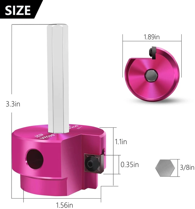 Alt view image 7 of 7 - PVC Fitting Saver 1 1/2 Inch Head,PVC Pipe Reamer Socket Saver PVC Reamer Plastic Pipe Fitting Reamer for Plumbing Sch.40 CPVC ABS Hub,with 3/8-Inch Hex Shaft,Fits Standard 1/2" Drills