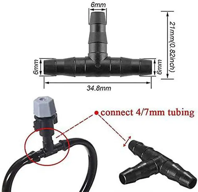 Alt view image 7 of 7 - 280 Pcs Barbed Connectors Irrigation Fittings Kit,Drip Irrigation Barbed Connectors 1/4''Tubing Fittings Kit for Flower Pot Garden Lawn(Straight Barbs,Single Barbs,Tees,Elbows,End Plug,4-Way Coupling)