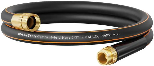Main image of Garden Hose 6ft x 5/8'', Short Water Hose Heavy Duty, Lightweight, Flexible Hybrid Hose, Male to Female Fittings