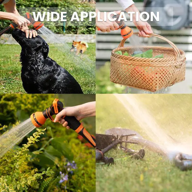 Alt view image 7 of 7 - Garden Hose 6ft x 5/8'', Short Water Hose Heavy Duty, Lightweight, Flexible Hybrid Hose, Male to Female Fittings