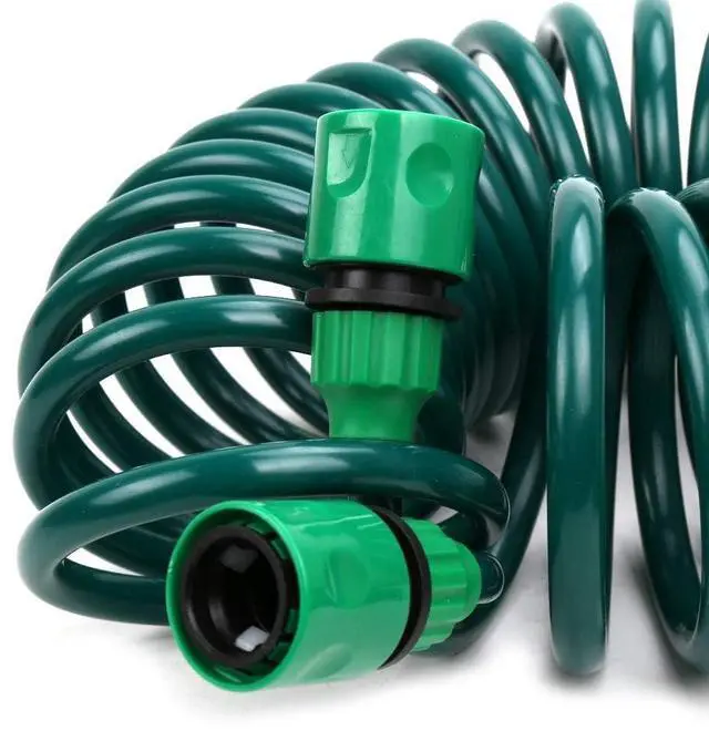Alt view image 5 of 7 - Recoil Garden Hose 25FT EVA Water Hose with 7-Pattern Spray Nozzle,Curly Self Coiling Lightweight Garden Hose,Retractable Garden Coil Hose for Lawn Patio