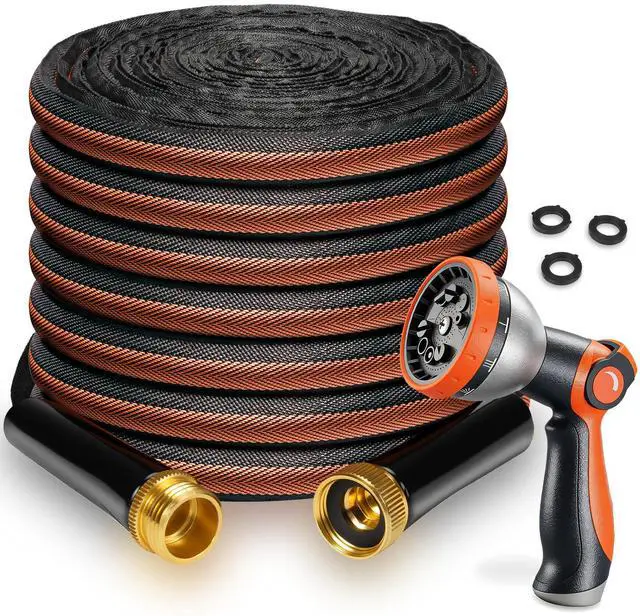 Main image of Garden Hose 25FT 600 PSI High Pressure, Flexible TPE Water Hose Kink-Free & Lightweight, with Abrasion-Resistant Cover for Car Washing, Watering Lawn, Outdoor Use