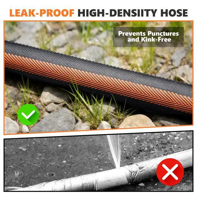 Alt view image 2 of 6 - Garden Hose 25FT 600 PSI High Pressure, Flexible TPE Water Hose Kink-Free & Lightweight, with Abrasion-Resistant Cover for Car Washing, Watering Lawn, Outdoor Use